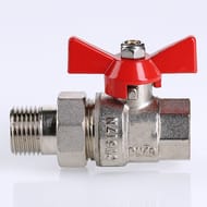 Кран с американкой 1 1/4"ВН VALTEC BASE красная бабочка VT.227.N.07