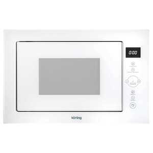 Микроволновая печь Korting KMI 825 TGW (595х388х410) встраиваемая, 25 л, гриль, белое стекло