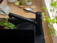 Смеситель Hansgrohe Zesis M33 2jet для кухни 150мм однорычажный, вытяжной душ, мат.черный 74800670