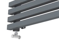 Радиатор КЗТО Quadrum 40 Н 1250-6 нижнее разн. подкл, структурный шелк черный