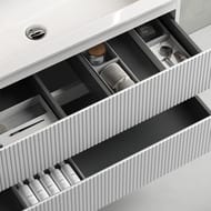 Тумба под раковину SANCOS Snob T (995х445х500) подвесная, два ящика, белый матовый SNT100W