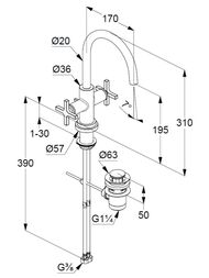 ��������� KLUDI Nova Fonte Classic ��� �����������, �������������, ���� 201180520