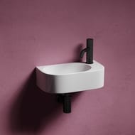 Раковина подвесная Ceramicanova Element 409х224х110 чаша слева,отв. под смес.,белый CN6066L