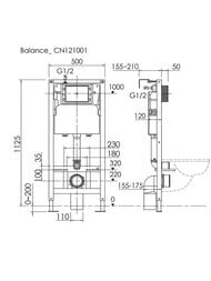 �������� ��������� ������ Mono Rimless+������� ����������� Balance, ������ Square, ������ ������� CN1905_121002MB