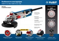 Углошлифовальная машина ЗУБР Профессионал 900Вт, d 125м, суперфланец, УШМ-П125-900