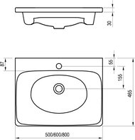 ���������� ��������� RAVAK 800 Balance (800�30�465) ������������ ����� XJX01280000