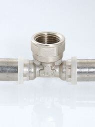 Пресс тройник VALTEC 32х3/4"Вх32 VTm.232.N.320532