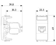 ������� Vimar RJ45 NETSAFE CAT6 FTP, �����, 20339.14.B