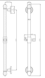 Душевая штанга ESKO SRB700 655мм, цвет: бронза