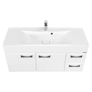 Тумба под раковину AQUATON Диор 120 1A110601DR010 1187x540x444 подвесная, 2 ящика, 2 дверцы, белый глянец