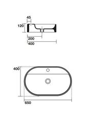 ��������-���� Kerasan Ciotola 028501*1 650�400�120��, ���������, ���. ��� ���������, �������, �����