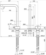 ��������� ��� �������� Fantini Fukasawa ������� ��������������, ����� 19��, ���� 2702A107WF