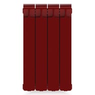 Радиатор биметаллический RIFAR Monolit 500 (577х320х100) 4 секций, 764Вт, коричнево-красный