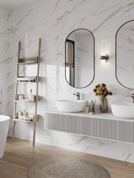 Керамогранитная плитка Laparet Ceradim Calacatta Sharp Gold (600х1200) белый 9999305645  (кв.м.)