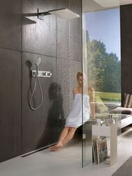 Верхний душ Hansgrohe Rainmaker Select 460 2jet (466х300) встраиваемый, хром/белый 24005400 — изображение 2