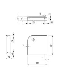 ������� ��� ���������� RAVAK YARD 450 (341�341�70) ���������, ���� X01785