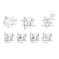 Унитаз приставной Kerasan Flo 311801 560х370х430 гор. выпуск, крепеж, без сиденья, белый