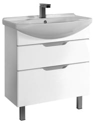 Тумба под умывальник Dreja Laguna Plus 75 (720х310х670) напольная, белая 99.0106