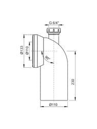 ������ ������� ��� ������� 90� Alcaplast A90-90P40 � ������� D=40