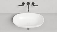Раковина полувстраиваемая SALINI Marea 01 1802201M 645х387х165 без перелива S-Stone белый мат