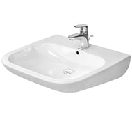 Умывальник DURAVIT D-CODE 600х555х155 безбарьерный, 1 отв. под смес., перелив 23126000002