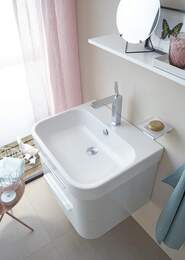 Умывальник DURAVIT HAPPY D.2 650х505х170 отверстие под смеситель, перелив 2318650000