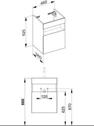����� ��� �������� Keuco Stageline 460�380�625 ������., ��� �������.,1 ������.,����� ���.32822290002