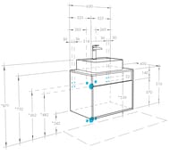 Тумба под раковину AQUATON Лофт Урбан 65 1A254001LQX60 650х450х510 2 ящика, графит\орегон