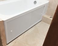 Экран под ванну A-SCREEN белый матовый 1630х500-650 белый профиль, 2 дверцы