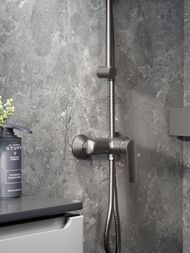 Смеситель для душа ESKO Lagos Gun Metal настенный, однозахватный, без душевого гарнитура LG80GM — изображение 2