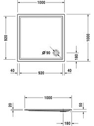 ������ ��������� Duravit Starck 1000�1000 � �������������� ��������� 720116000000001