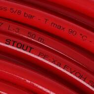 Труба STOUT PEX-A 16х2,0 из сшитого полиэтилена с кислородным слоем, красная, бухта 500 м SPX-0002-501620