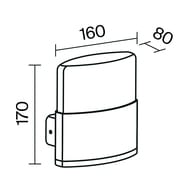 ��������� ���������� Maytoni Rom (���) O442WL-L12GF3K1, 3000K 12�� IP 54, ������