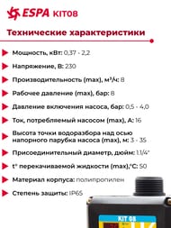 Блок управления ESPA KIT08, контроль потока, 1.1/4",  4000000915