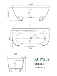 ����� Kupala Obereg (1700�800�610) ������������, ������������� ������, � ������ ��������, ������ ��������� � ��������� �� ����, ����� ������� WBS170001