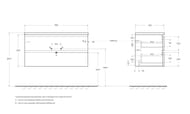 Тумба под раковину BelBagno ALBANO (1000х450х500) подвесная, Bianco Lucido ALBANO-1000-2C-SO-BL