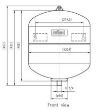 Гидроаккумулятор системы водоснабжения Reflex DE 33 (455х354) 33л, 3/4", 6,6кг