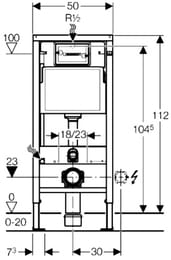GEBERIT Duofix H112 90/110 ����������� ��� ������� 458.103.00.1 � �������.�������, ��������� � �����