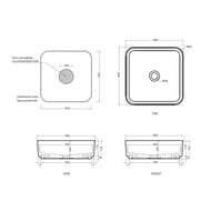 �������� ��������� Cielo SHUI COMFORT (400�400�125) ���� Brina, ���������� SHCOLAQ40 BR