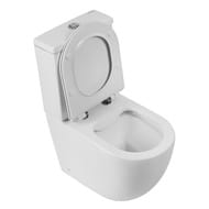 Унитаз-компакт BelBagno Amanda (385х620х845) горизонтальный выпуск, белый BB051CPR+BB051T