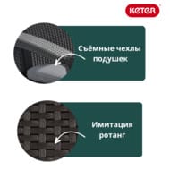   KETER CORFU REST SET WITHOUT TABLE, 2 +2 , 