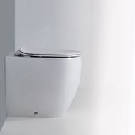 Крышка-сиденье для унитаза Kerasan Flo SLIM с микролифтом, белое/хром 319101