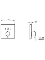 ������������ ������� �������� VitrA Square A49309EXP � ����������� ���� ������