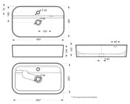 Умывальник Sanita Luxe INFINITY SHELF (600х360х140) накладной, белый WB.CT/Infinity/60-C.Shelf/WHT.G