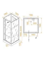 ������� ������ RGW Andaman AN-207 (800�800�2000) ������ 5�� Frost Line/������� ����� 411320788-95