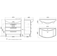 ����� ��� ���������� Aqwella Allegro 85 (816�820�342), ���������, 3 �����, ����� ������ Agr.01.08/3