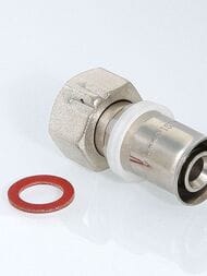 Пресс соединитель с накид. гайкой VALTEC 16х1/2"В, VTm.222.N.001604