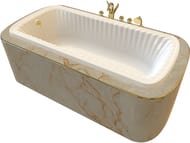 Ванна MIGLIORE OLIVIA 174x83 podium встраиваемая в подиум, фурнитура золото 24379