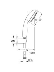 ������� ������� Grohe BauEdge ��� �����/����, ����� 178��, ������� � ������ ���, ����: ���� 1000190