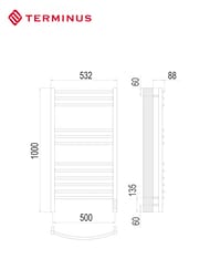 Полотенцесушитель TERMINUS Классик П12 (ШВ 500х1000) электрический, sensor quick touch, нерж.сталь — изображение 7